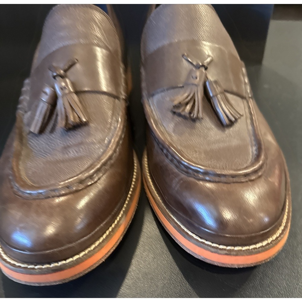 Cole Haan Mens Size 12‎ M Tassels Loafers Brown Leather Shoes Preppy Office - Picture 6 of 14